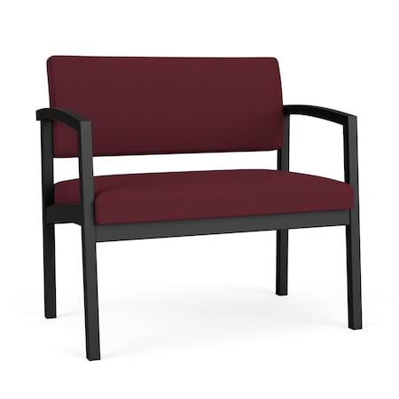 Lesro Lenox Steel Chair, Wine/Mulberry (Red) Seat, Wine/Mulberry Back, 33 W 24.5 L 32 H LS1401
